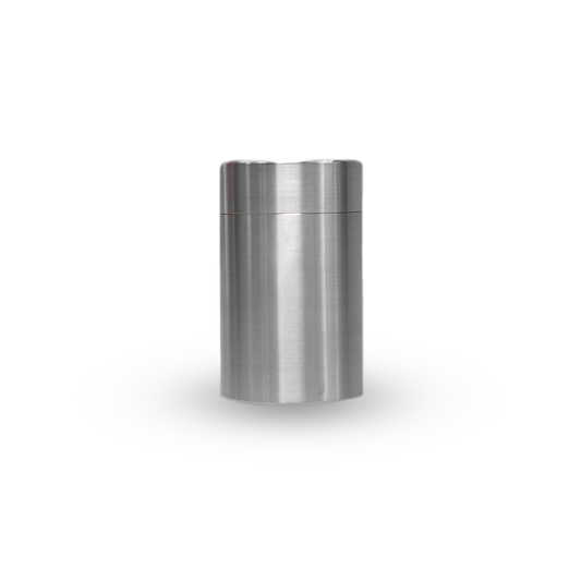 Handmade tea can - metal gray